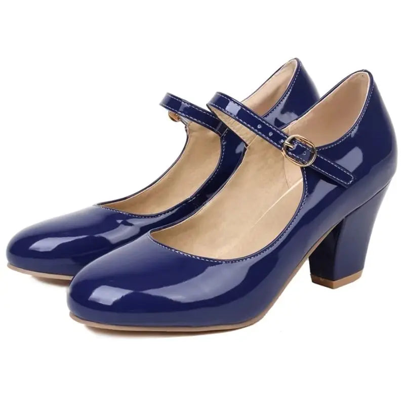 Scarlet Patent Pumps