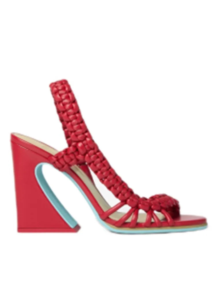 Treccia Woven Slingback Heels