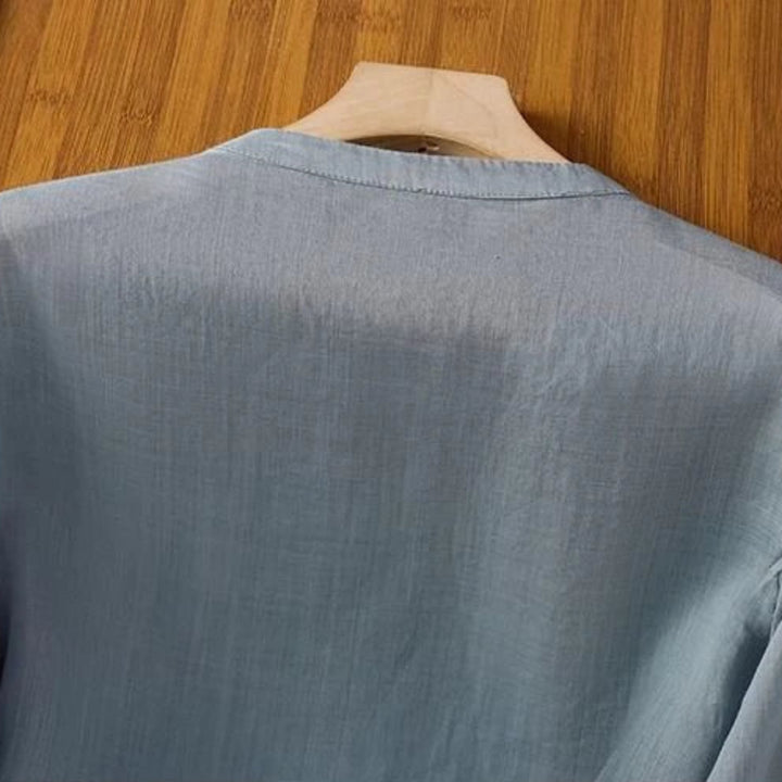 Jade Garden Linen Blouse