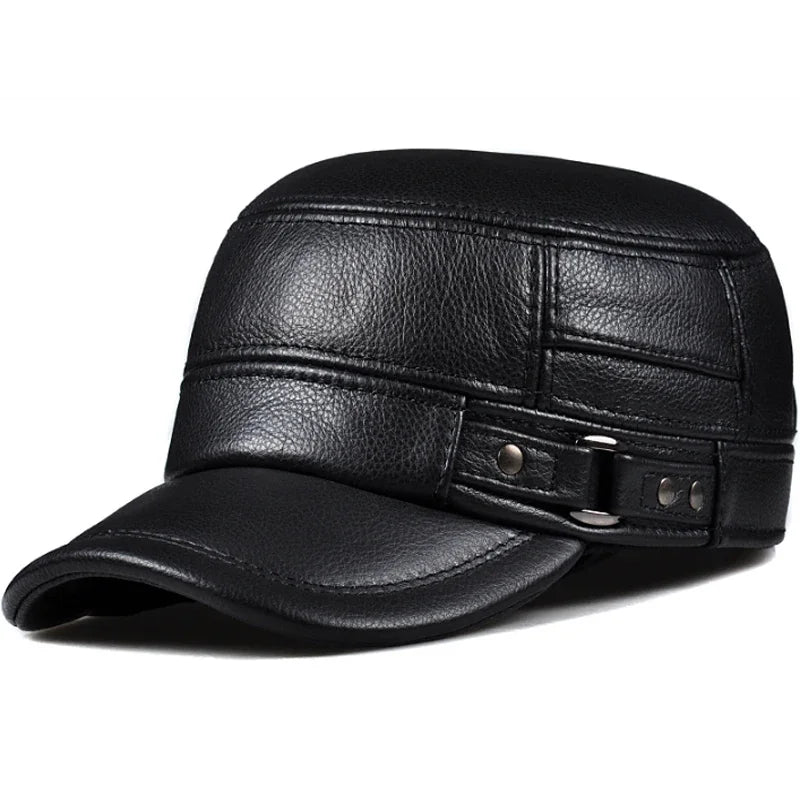 Oldridge Leather Cadet Cap