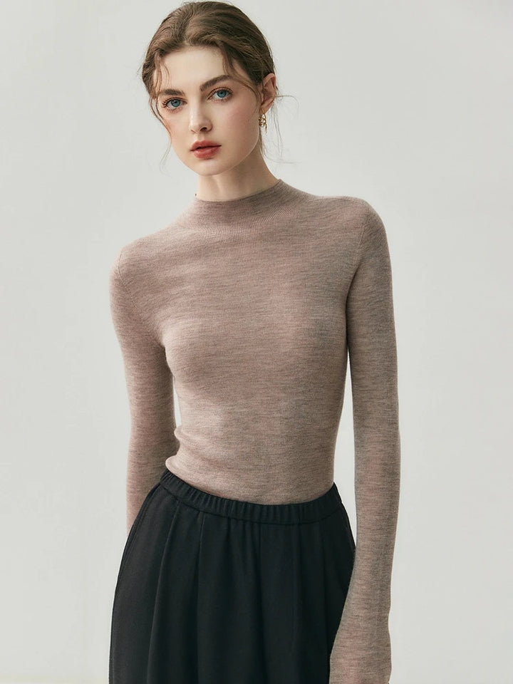 Claudette Wool Mock Neck