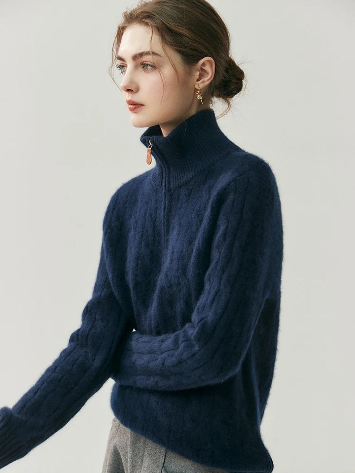 Claudette Cashmere Quarter Zip