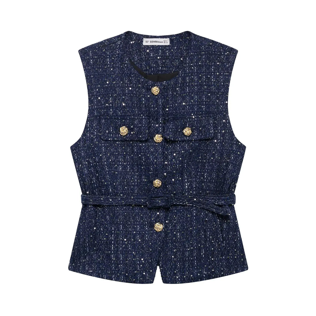 Delphine Tweed Vest