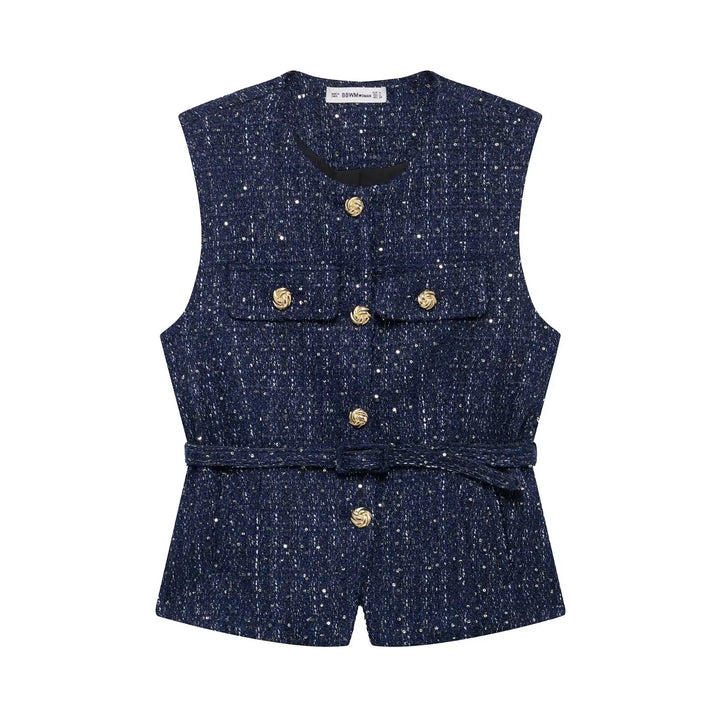 Delphine Tweed Vest