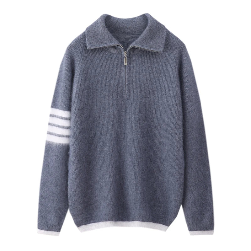 Renley Mink Cashmere Quarter Zip