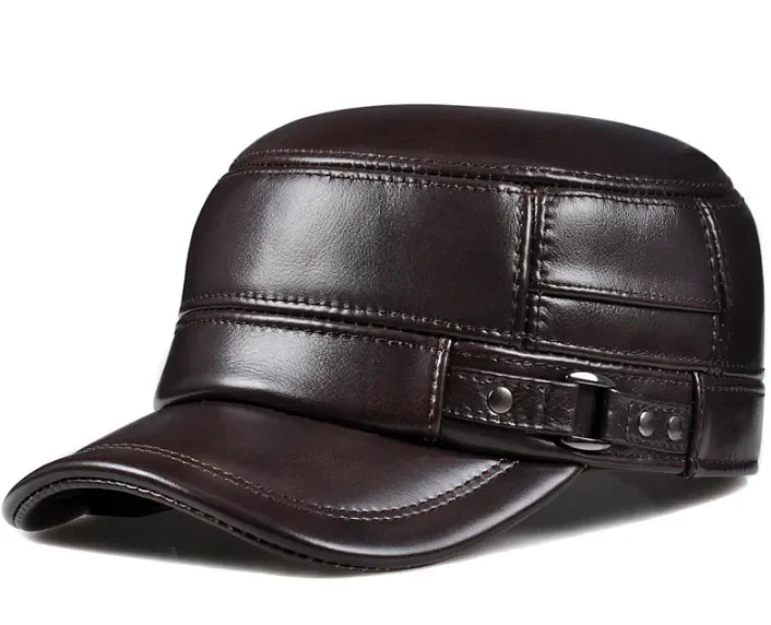 Oldridge Leather Cadet Cap