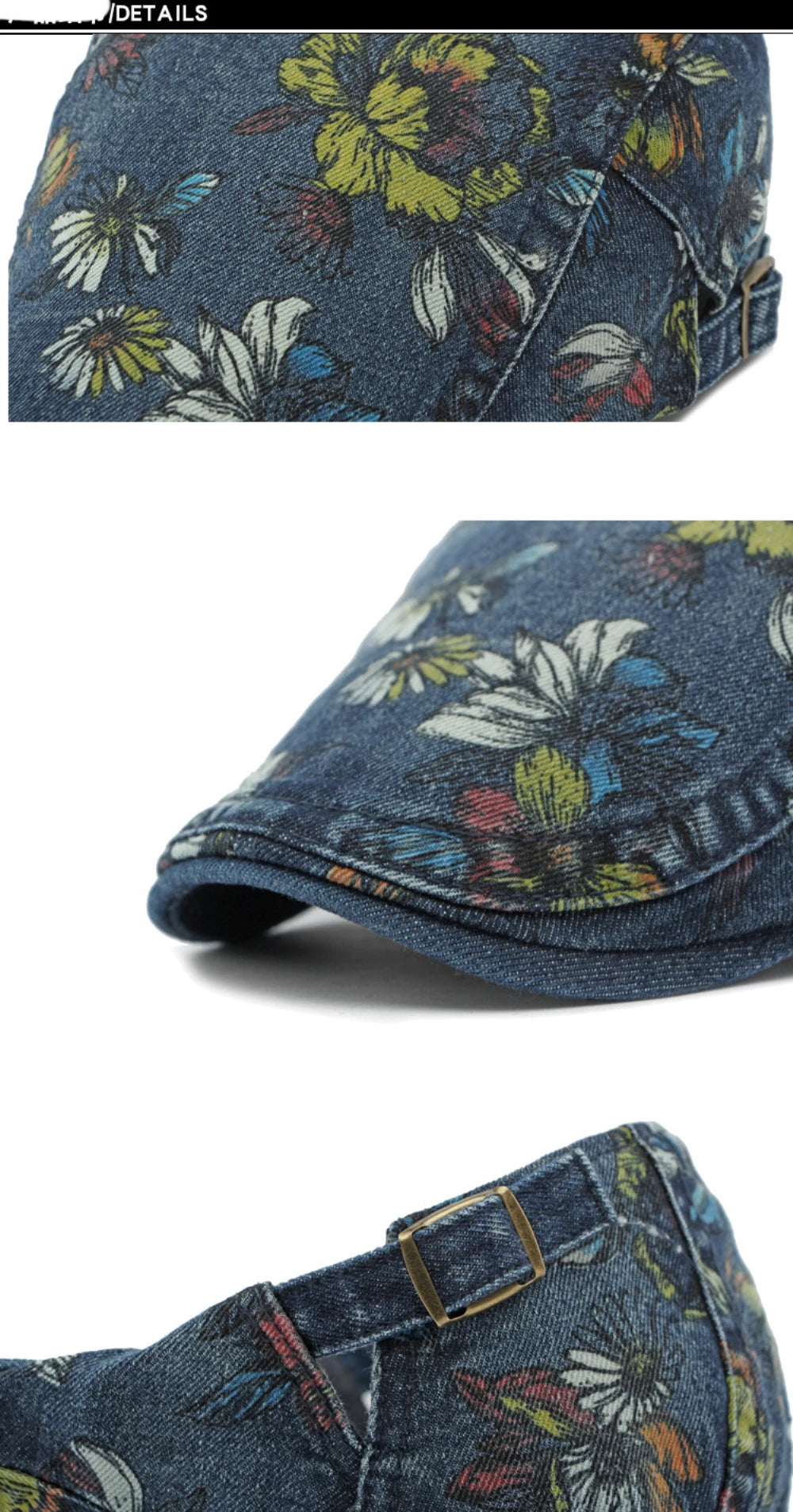 Giardino Floral Denim Beret