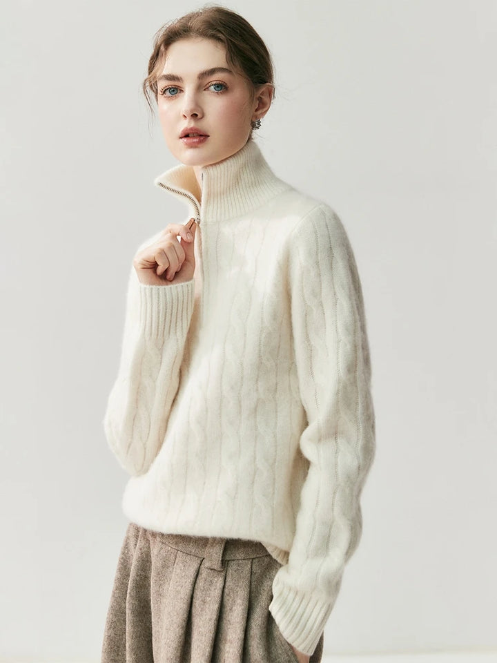 Claudette Cashmere Quarter Zip