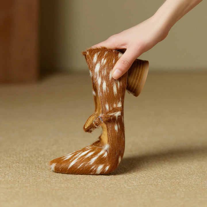 Fawndale Haircalf Mary Janes