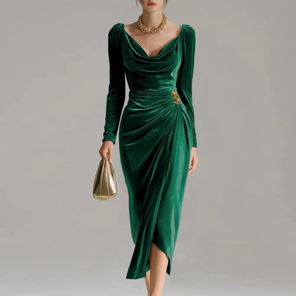 Elysian Ruched Midi Dress
