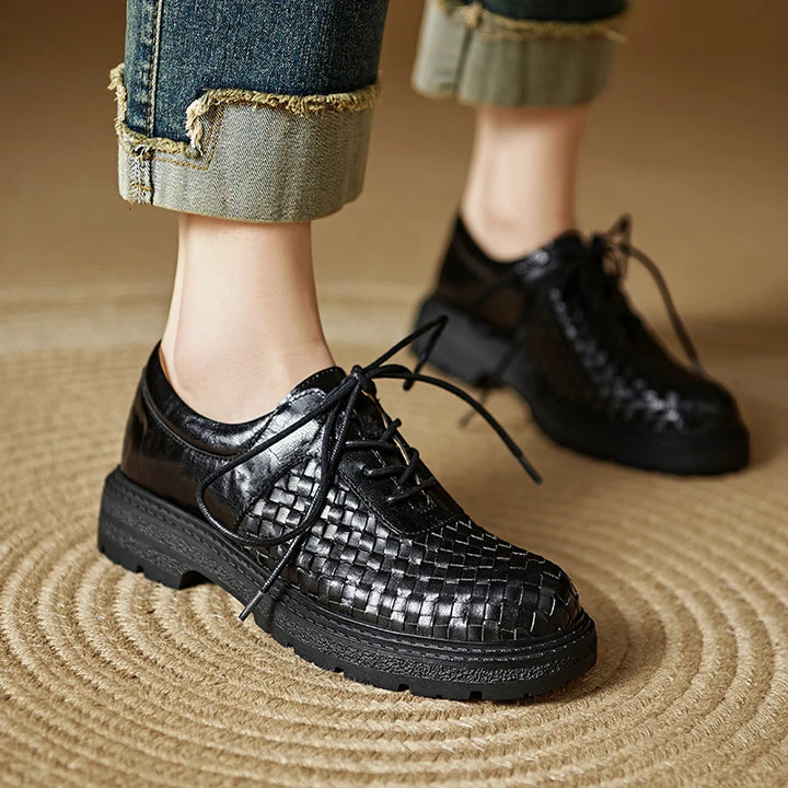 Tressa Woven Leather Oxfords