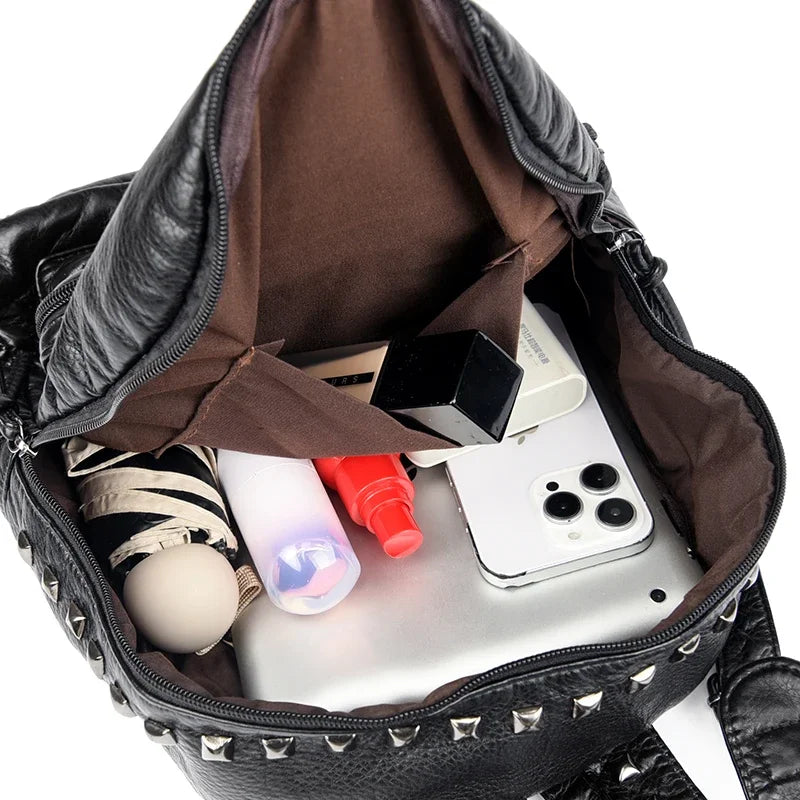 Punkmark Leather Backpack