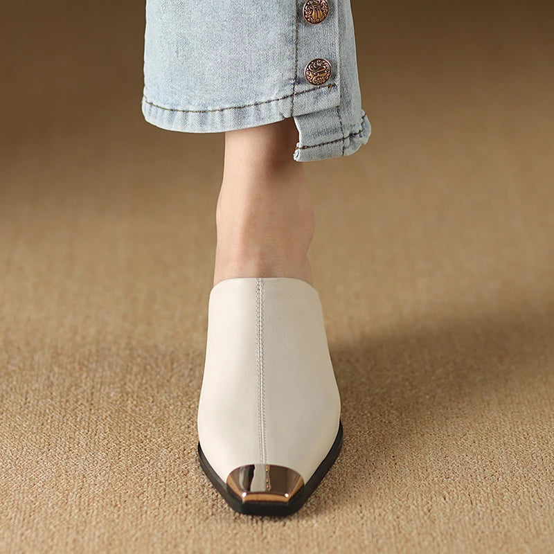 Vionette Leather Mules