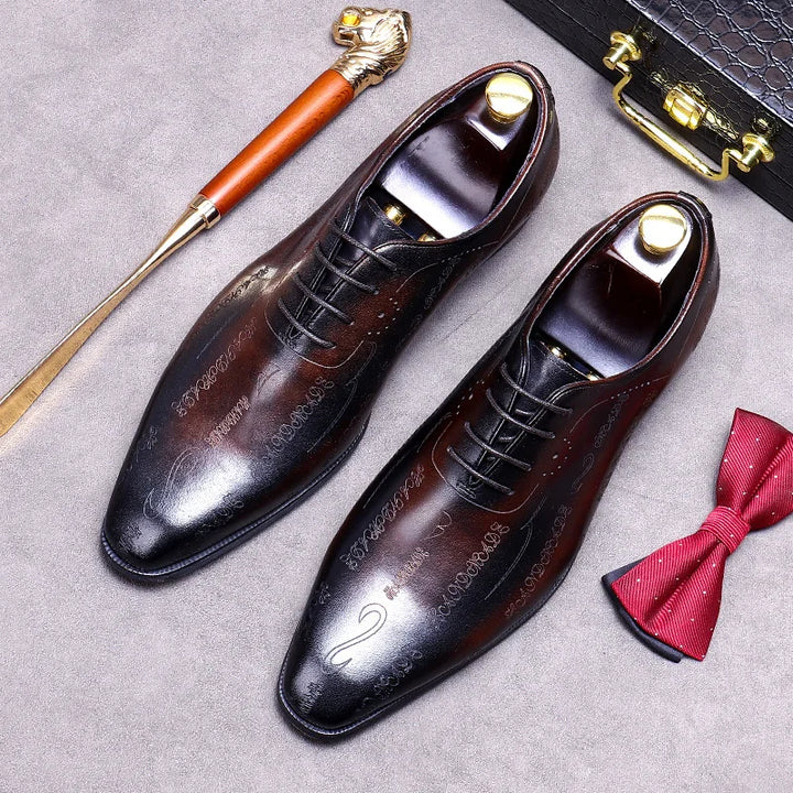 Pergamena Engraved Oxford Shoes