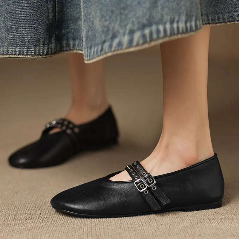 Valentina Buckle Flats