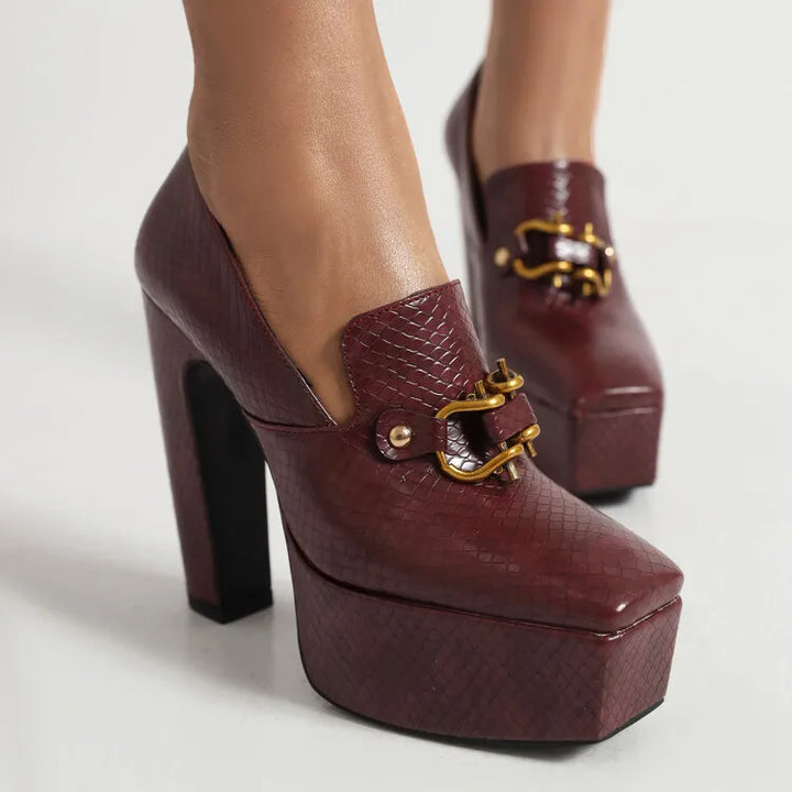 Marchesa Buckle Platform Loafers