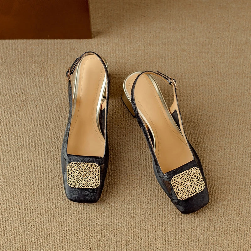 Veronese Mesh Slingback Heels