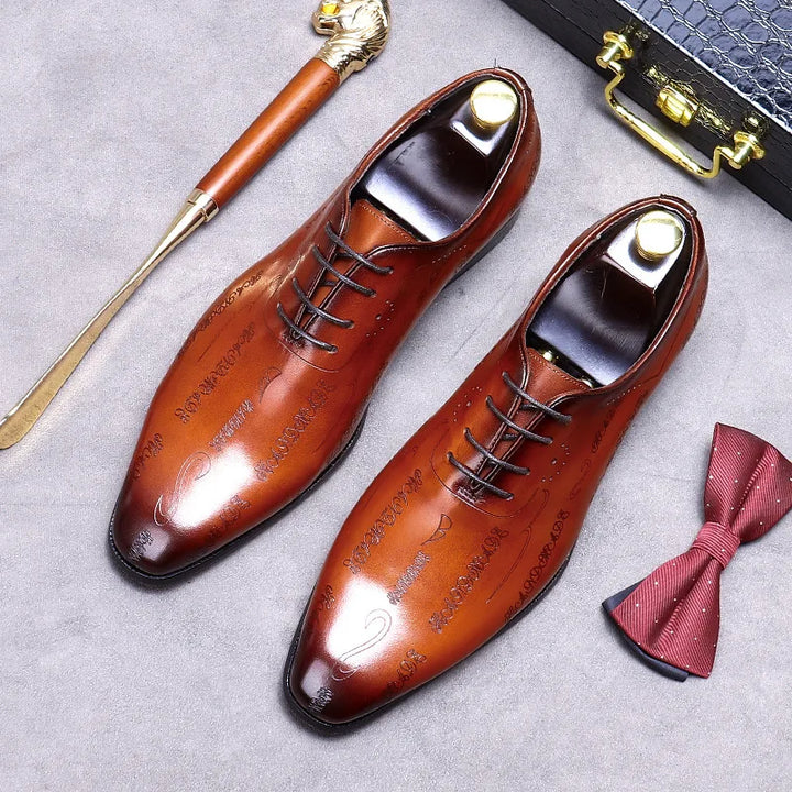 Pergamena Engraved Oxford Shoes