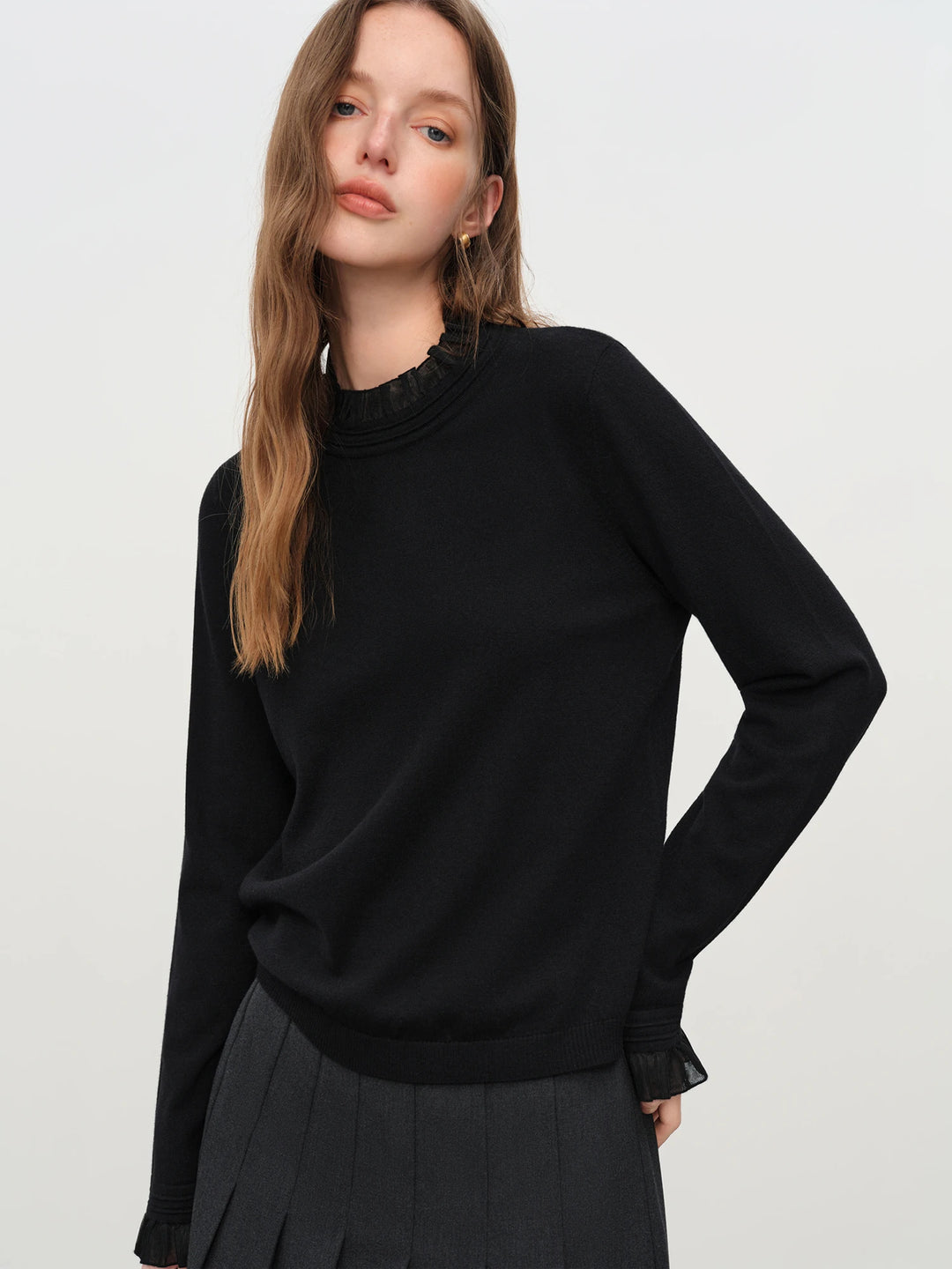 Roselle Wool Mock Neck