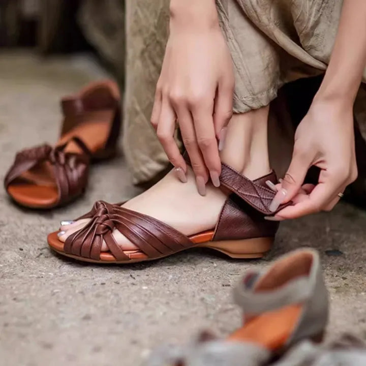 Alina Braided Leather Sandals