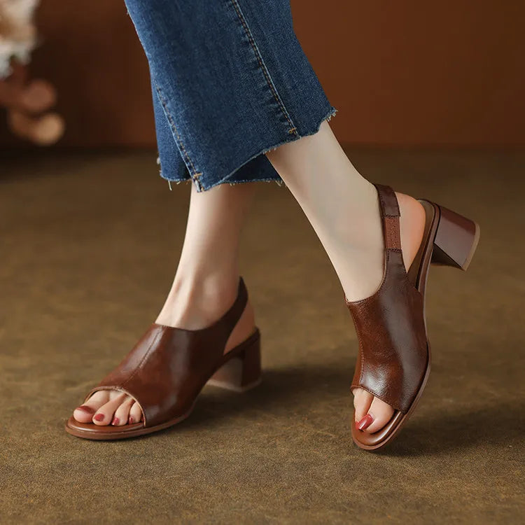 Montara Leather Slingbacks
