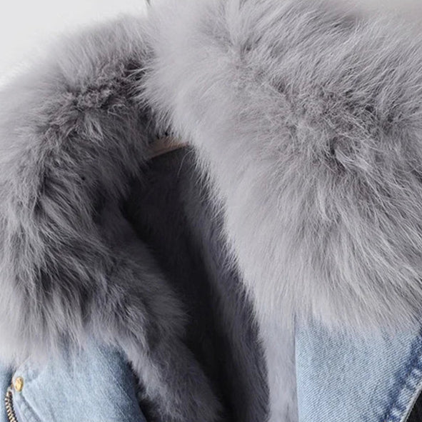 Vulpina Fur Denim Jacket