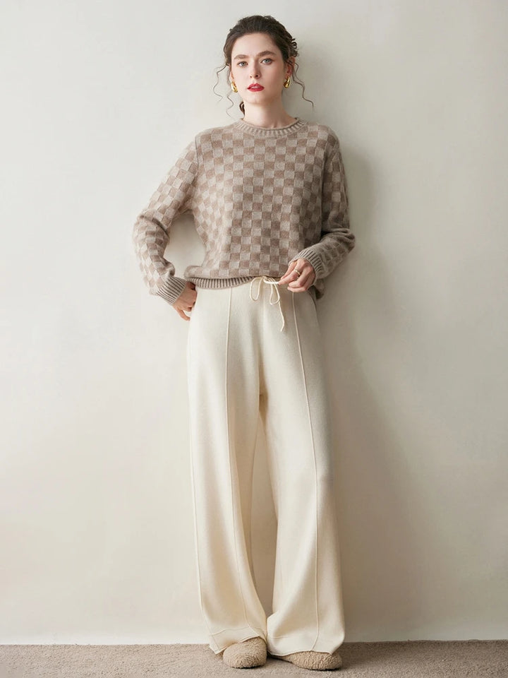 Claudette Check Cashmere Sweater