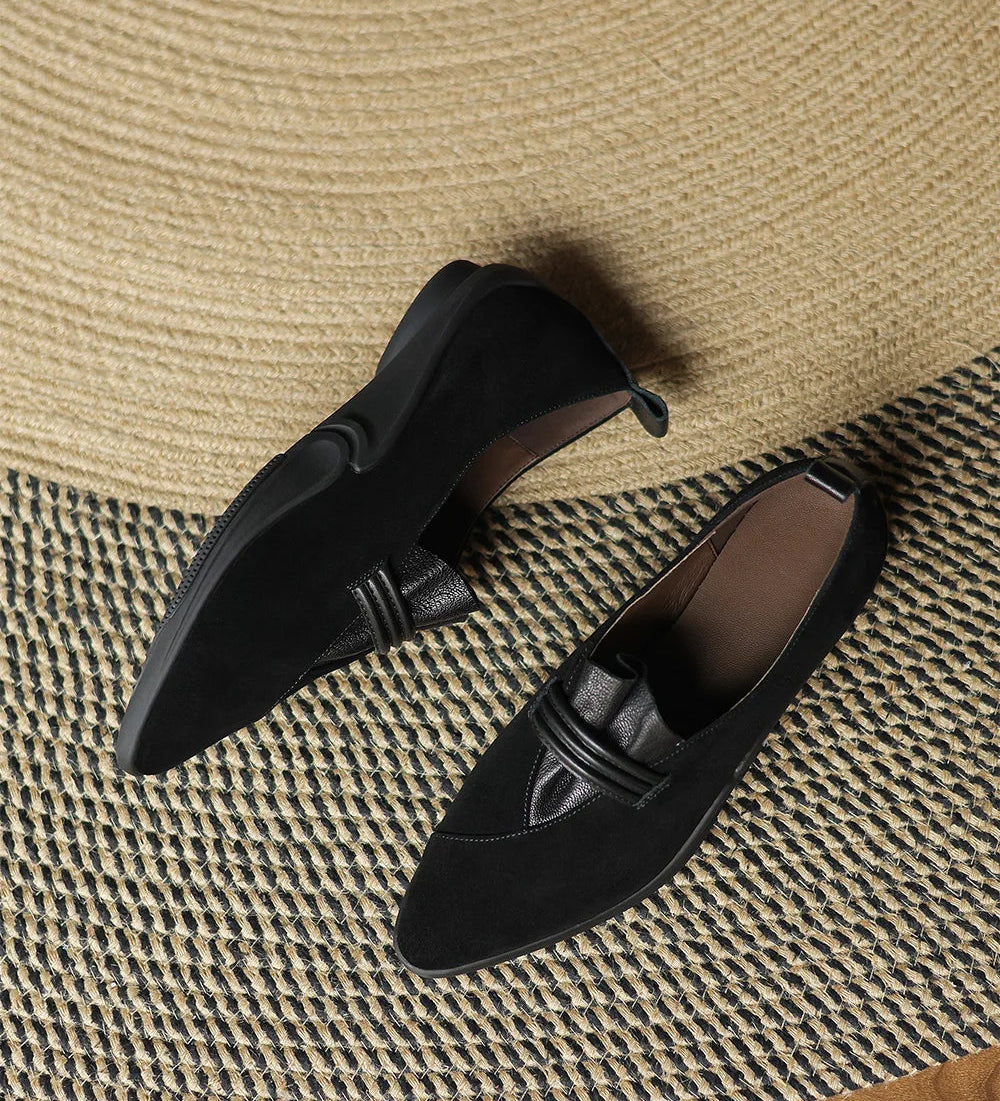 Plicata Leather Flats