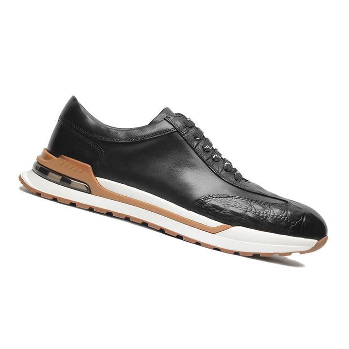 Vittorio Burnished Leather Sneakers