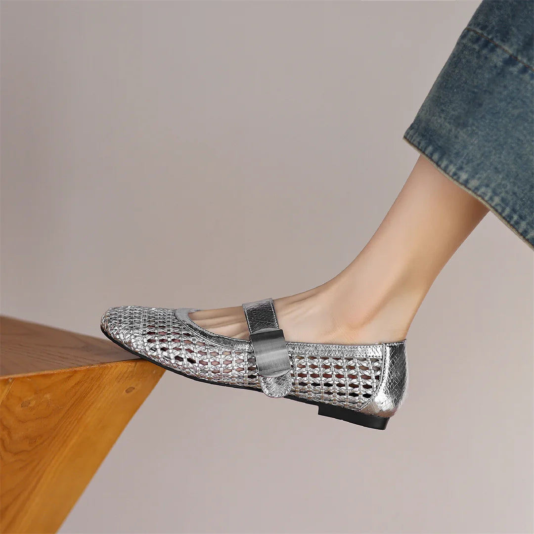 Intreccio Woven Mary Jane Flats