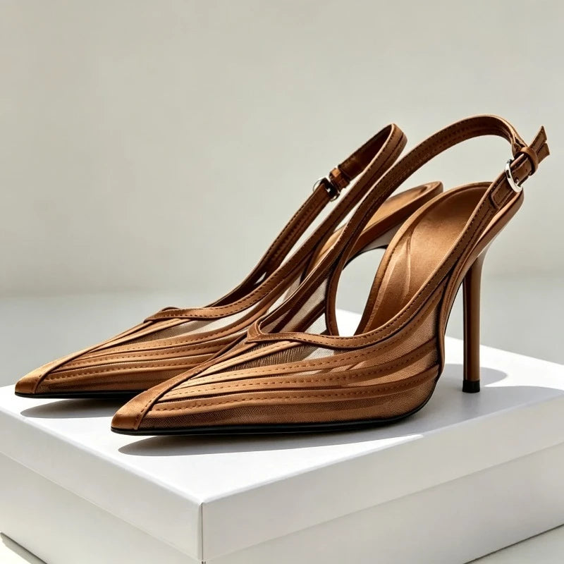 Velino Mesh Slingback Pumps