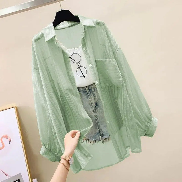 Brezzina Sheer Chiffon Shirt