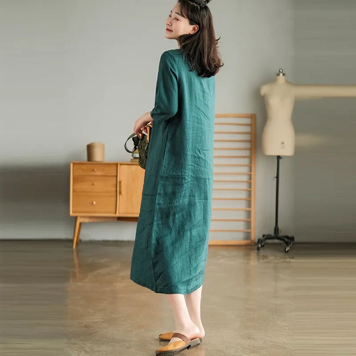 Laurie Linen Midi Dress