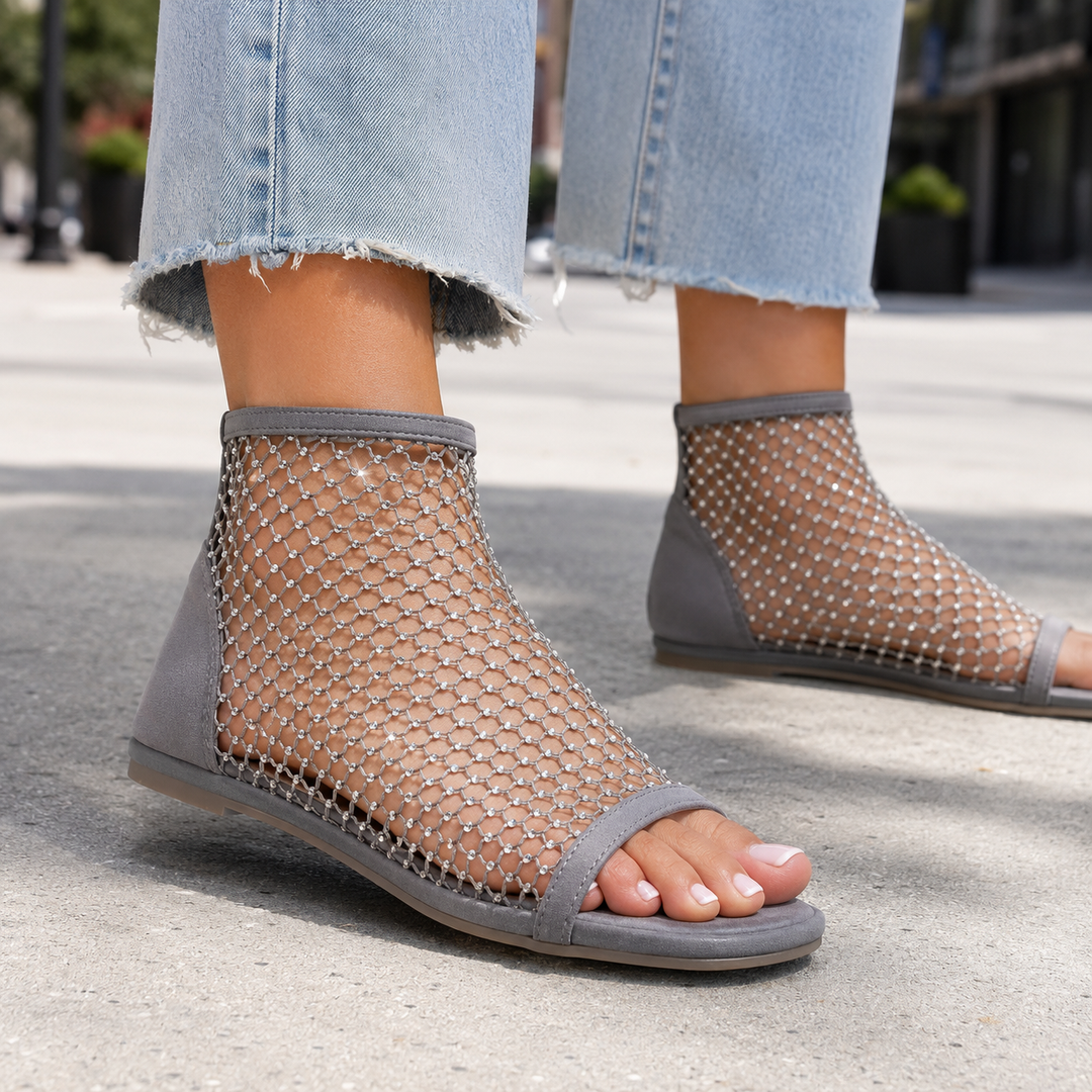 Sirena Crystal Mesh Sandals