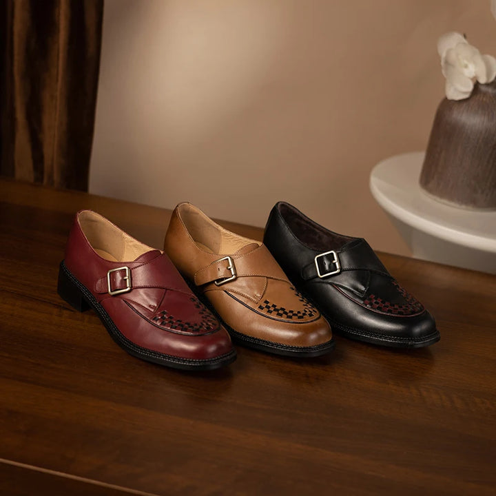 Cortona Woven Leather Oxfords
