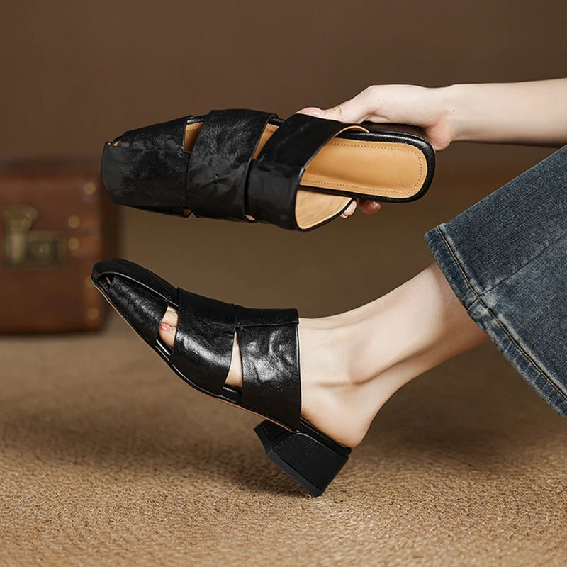 Amara Leather Mules