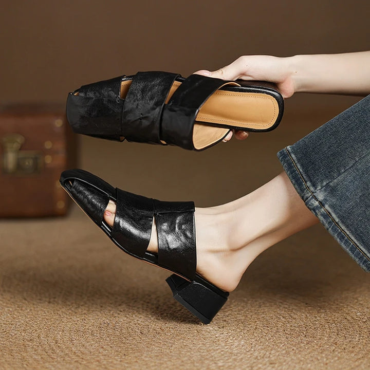 Amara Leather Mules