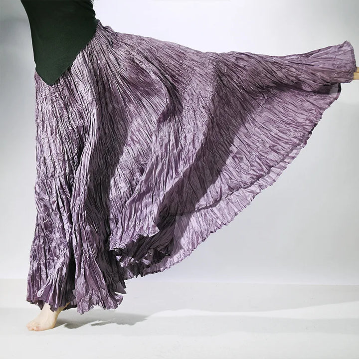 Cascade Pleat Maxi Skirt