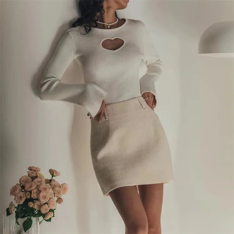 Amora Heart Knit Top