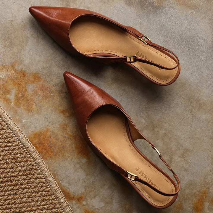 Valina Leather Slingbacks