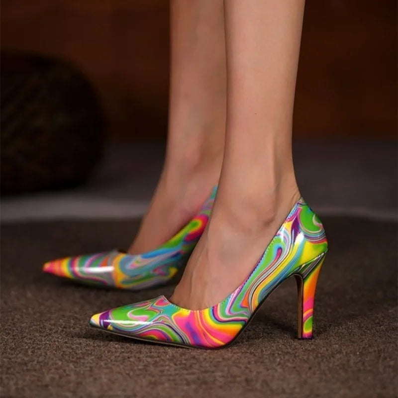 Pittura Swirl-Print Stiletto Pumps