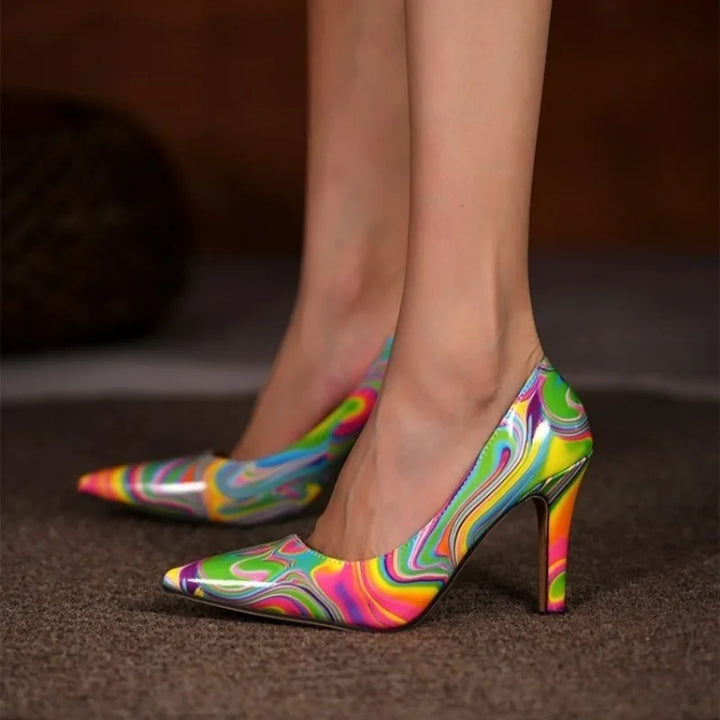 Pittura Swirl-Print Stiletto Pumps