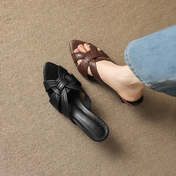 Intreccio Woven Heel Mules