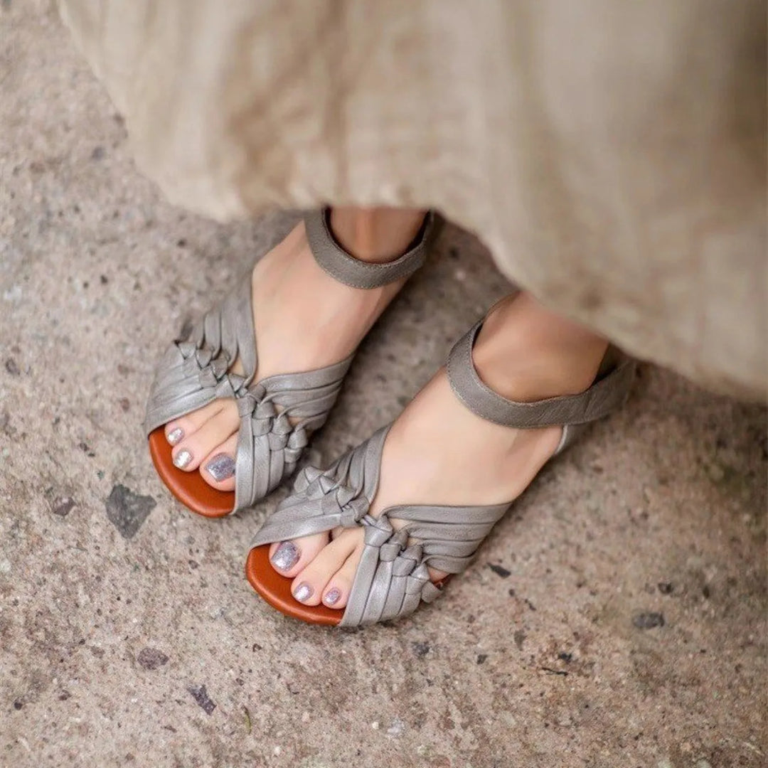 Alina Braided Leather Sandals