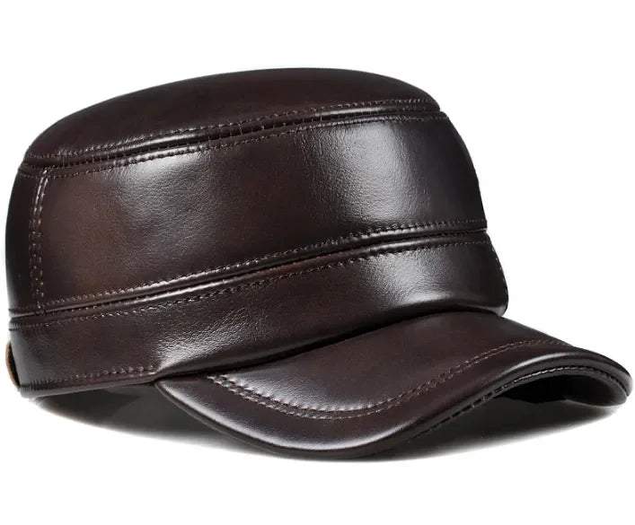Oldridge Leather Cadet Cap