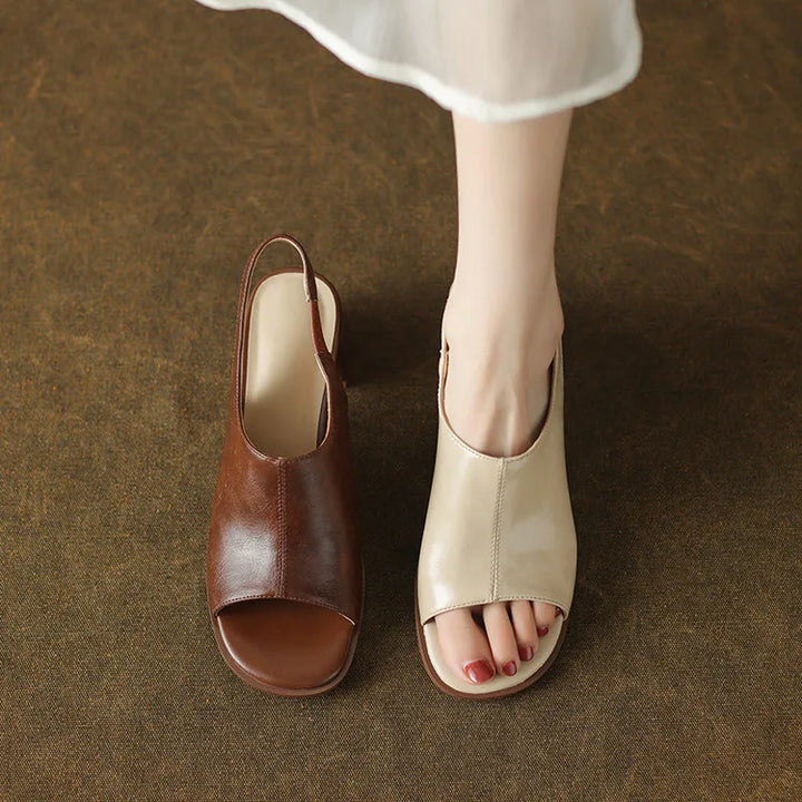 Montara Leather Slingbacks