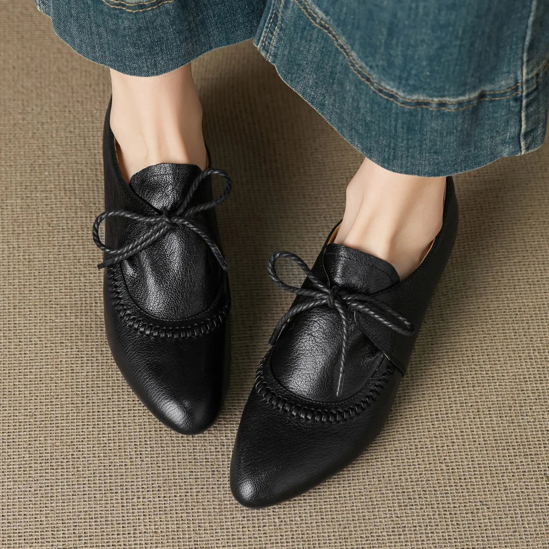 Eleanor Wedge Leather Shoes