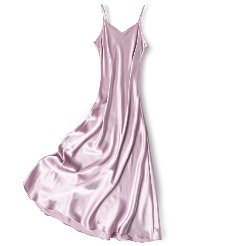 Seta Bias-Cut Silk Slip Dress