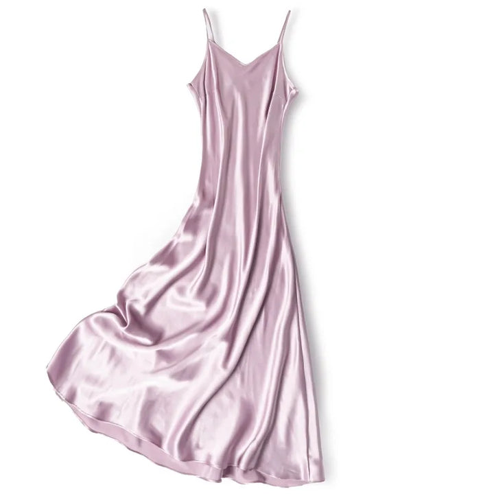 Seta Bias-Cut Silk Slip Dress