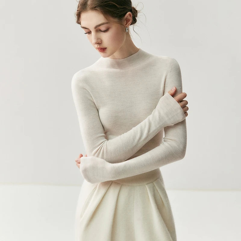 Claudette Wool Mock Neck